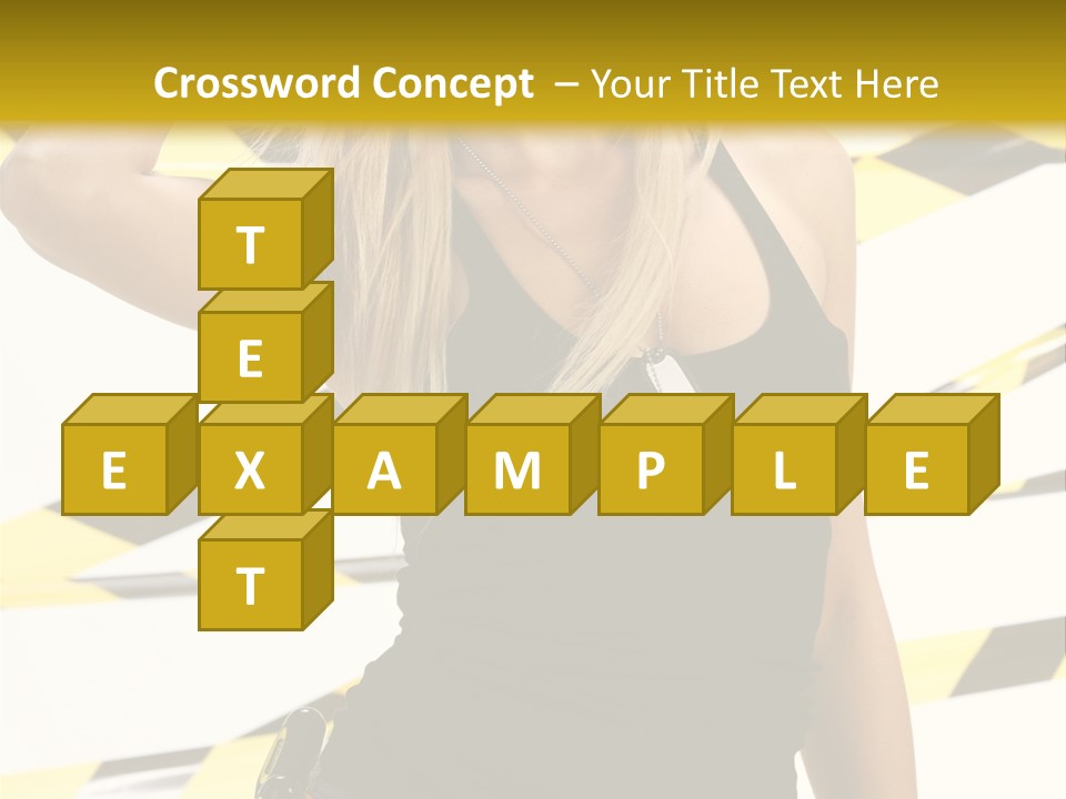 Female Blonde Sexy PowerPoint Template