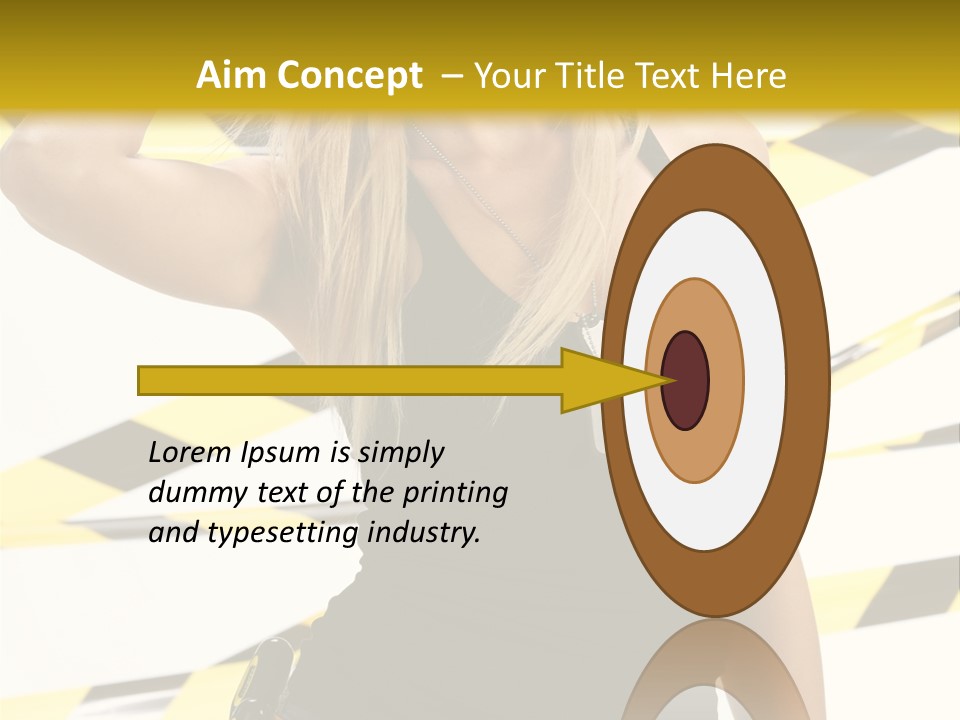 Female Blonde Sexy PowerPoint Template