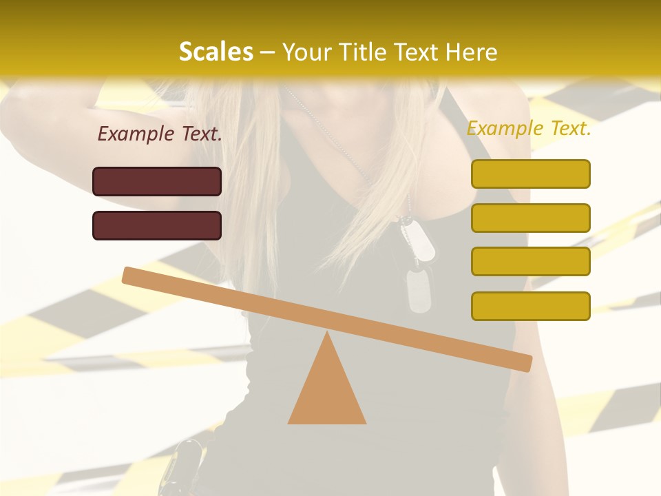 Female Blonde Sexy PowerPoint Template