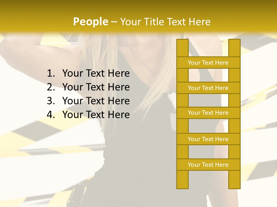 Female Blonde Sexy PowerPoint Template