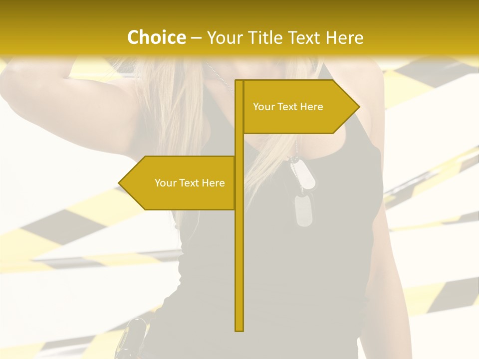 Female Blonde Sexy PowerPoint Template