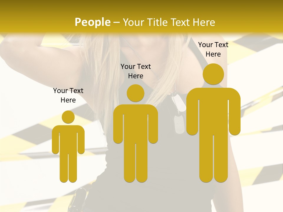 Female Blonde Sexy PowerPoint Template