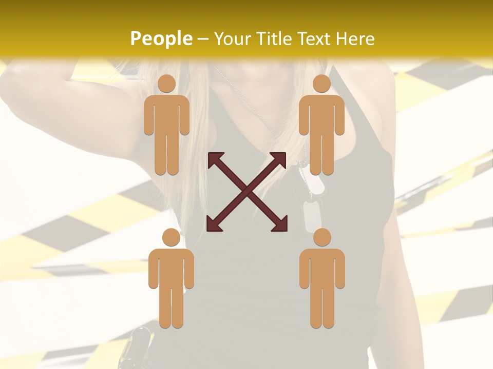 Female Blonde Sexy PowerPoint Template