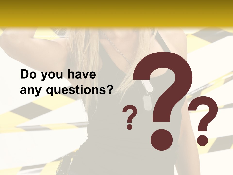 Female Blonde Sexy PowerPoint Template