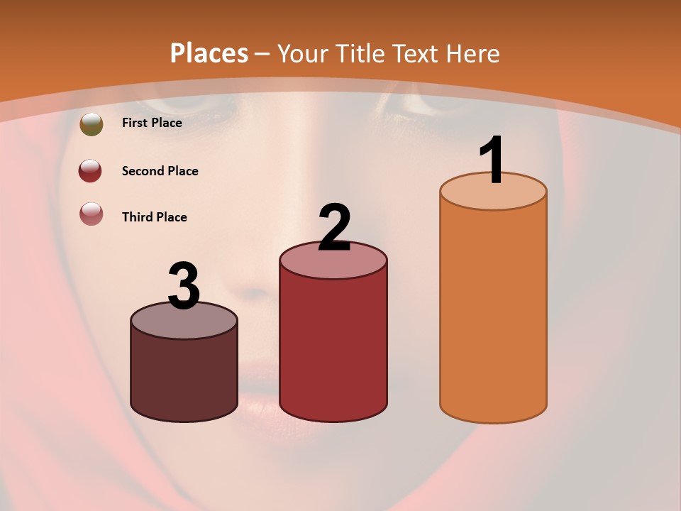 A Woman In A Red Hijab Powerpoint Presentation PowerPoint Template