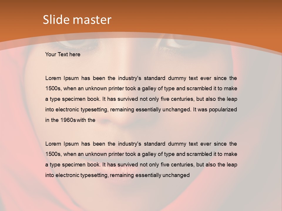 A Woman In A Red Hijab Powerpoint Presentation PowerPoint Template