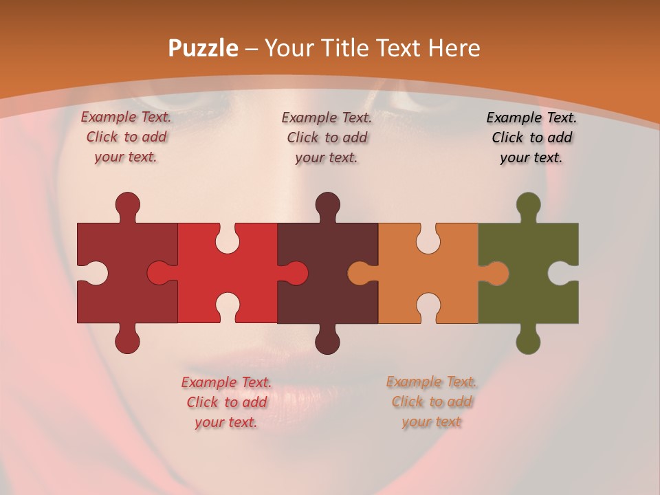 A Woman In A Red Hijab Powerpoint Presentation PowerPoint Template