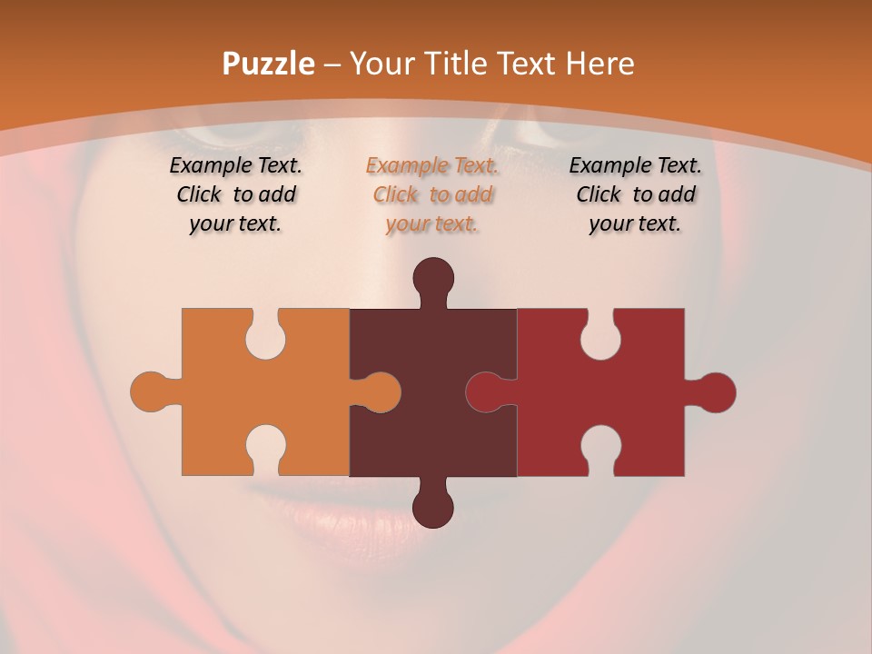 A Woman In A Red Hijab Powerpoint Presentation PowerPoint Template