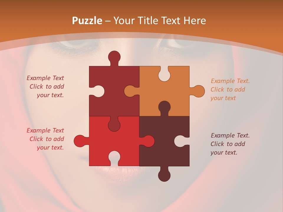 A Woman In A Red Hijab Powerpoint Presentation PowerPoint Template