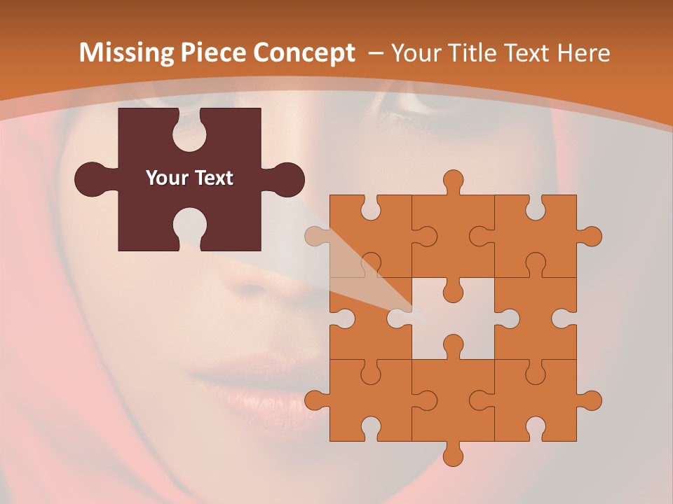 A Woman In A Red Hijab Powerpoint Presentation PowerPoint Template