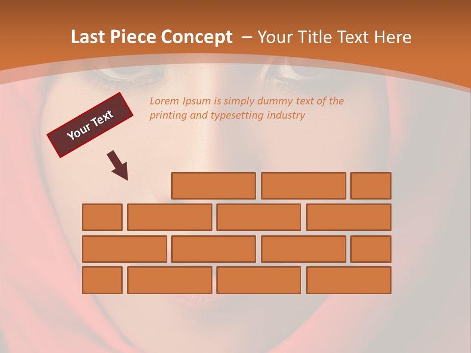 A Woman In A Red Hijab Powerpoint Presentation PowerPoint Template