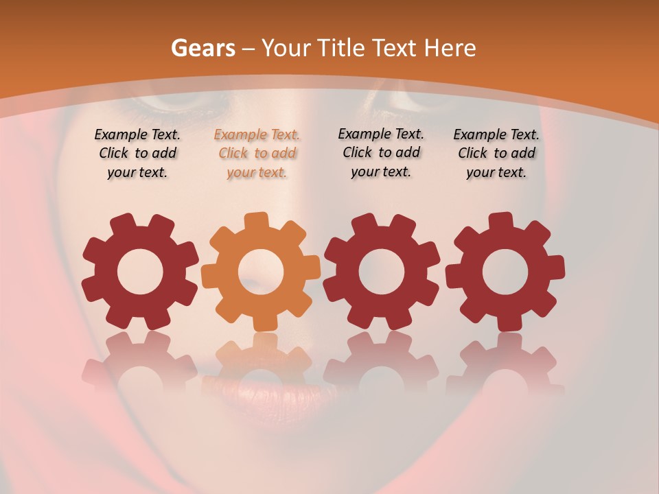 A Woman In A Red Hijab Powerpoint Presentation PowerPoint Template