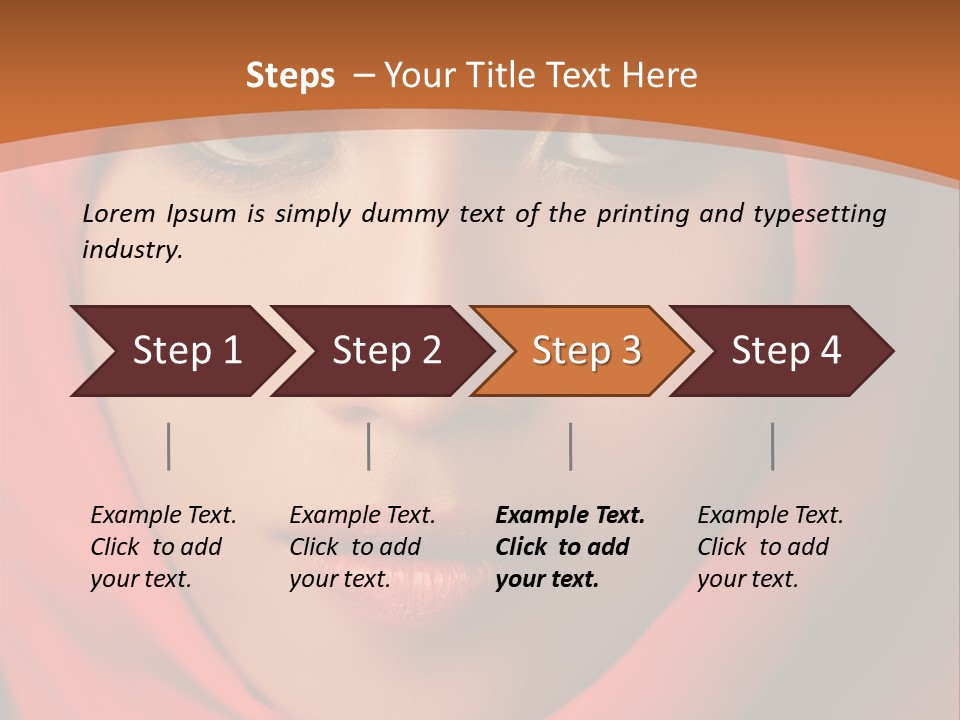 A Woman In A Red Hijab Powerpoint Presentation PowerPoint Template