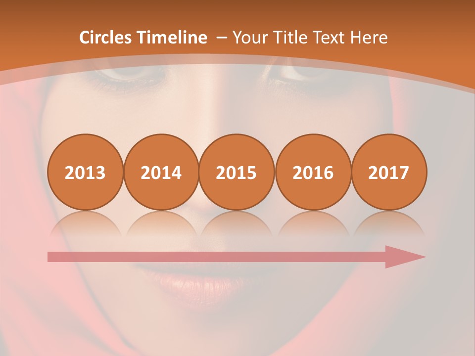 A Woman In A Red Hijab Powerpoint Presentation PowerPoint Template