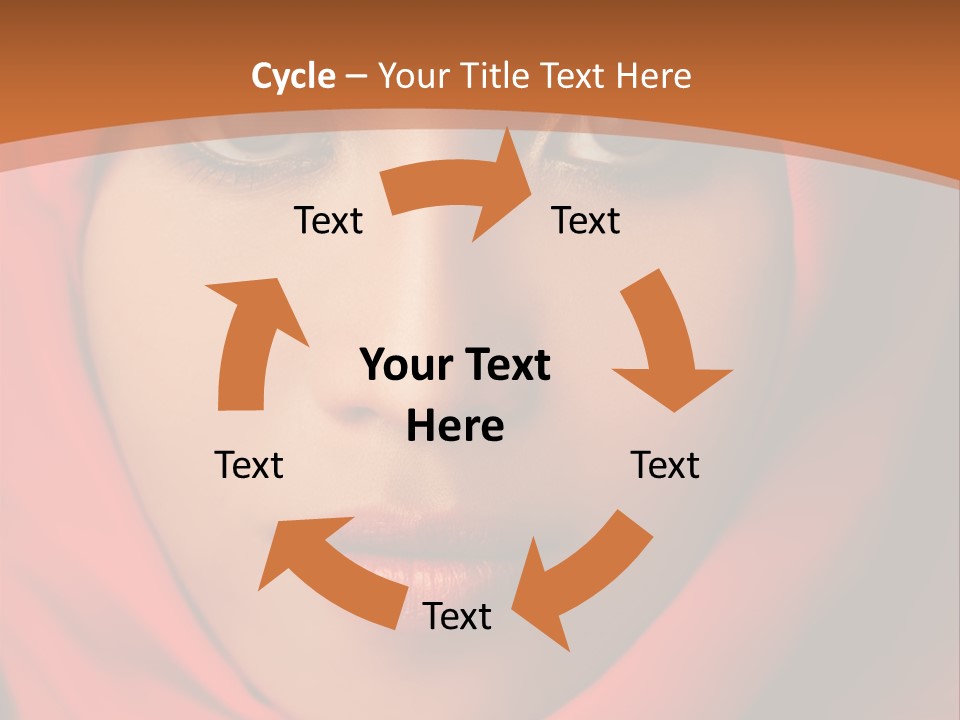 A Woman In A Red Hijab Powerpoint Presentation PowerPoint Template