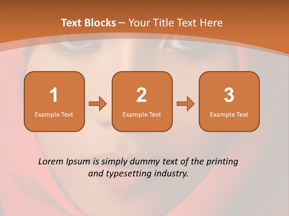 A Woman In A Red Hijab Powerpoint Presentation PowerPoint Template