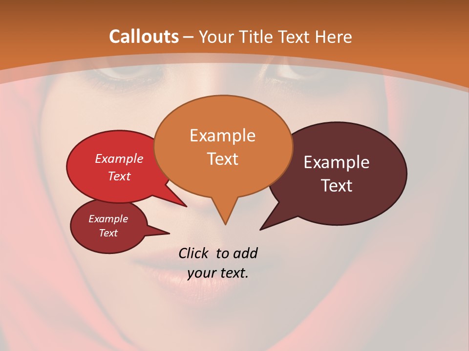 A Woman In A Red Hijab Powerpoint Presentation PowerPoint Template