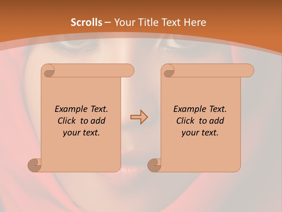 A Woman In A Red Hijab Powerpoint Presentation PowerPoint Template