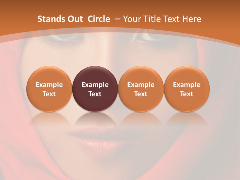 A Woman In A Red Hijab Powerpoint Presentation PowerPoint Template
