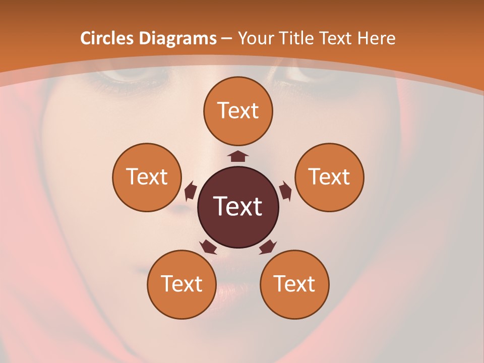 A Woman In A Red Hijab Powerpoint Presentation PowerPoint Template