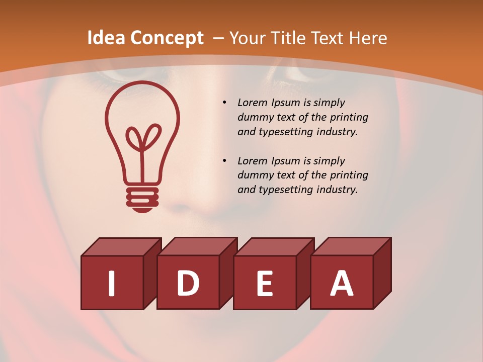 A Woman In A Red Hijab Powerpoint Presentation PowerPoint Template