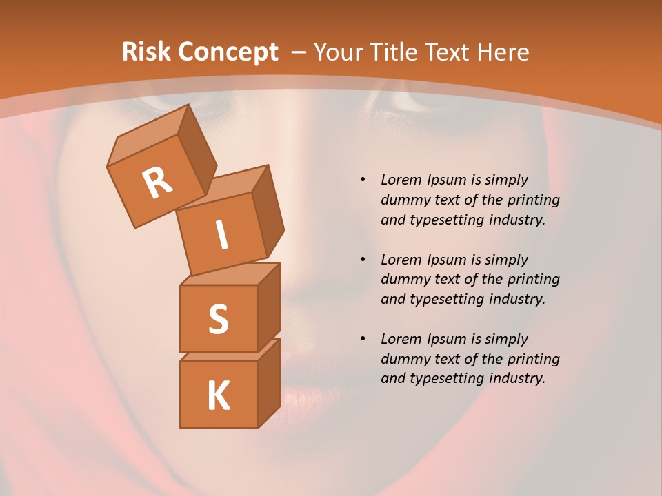 A Woman In A Red Hijab Powerpoint Presentation PowerPoint Template