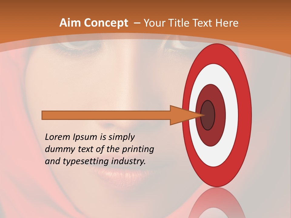 A Woman In A Red Hijab Powerpoint Presentation PowerPoint Template