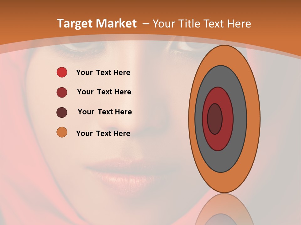 A Woman In A Red Hijab Powerpoint Presentation PowerPoint Template