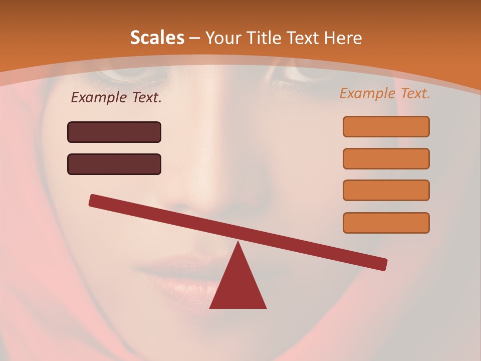 A Woman In A Red Hijab Powerpoint Presentation PowerPoint Template