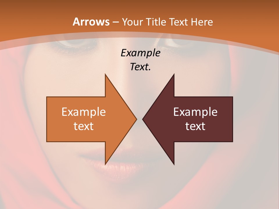 A Woman In A Red Hijab Powerpoint Presentation PowerPoint Template