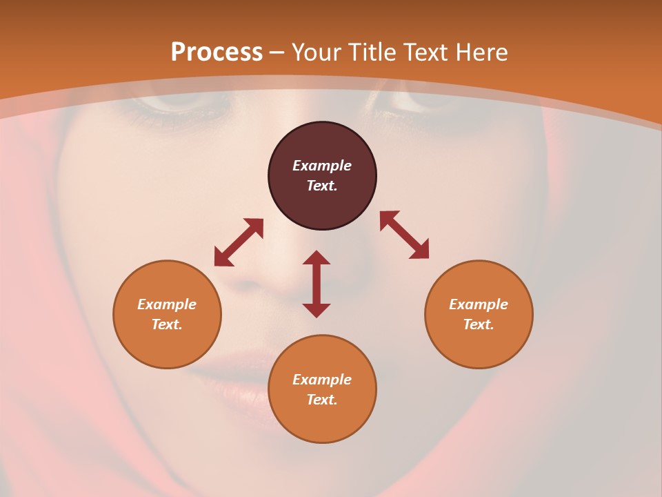 A Woman In A Red Hijab Powerpoint Presentation PowerPoint Template