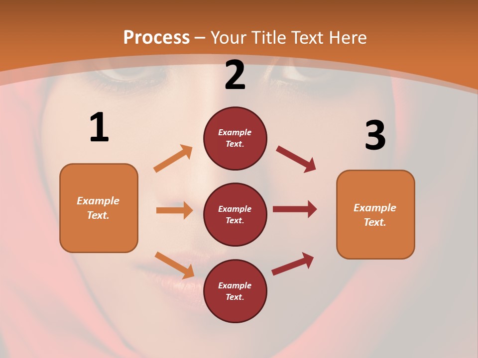 A Woman In A Red Hijab Powerpoint Presentation PowerPoint Template