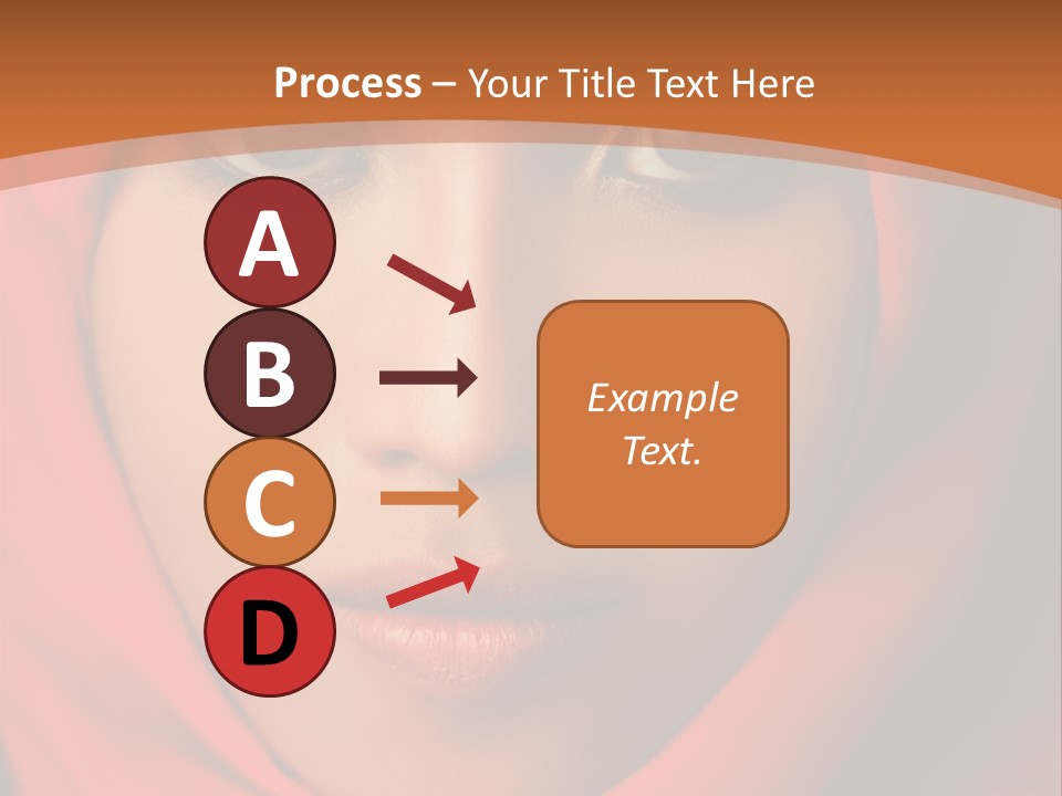 A Woman In A Red Hijab Powerpoint Presentation PowerPoint Template