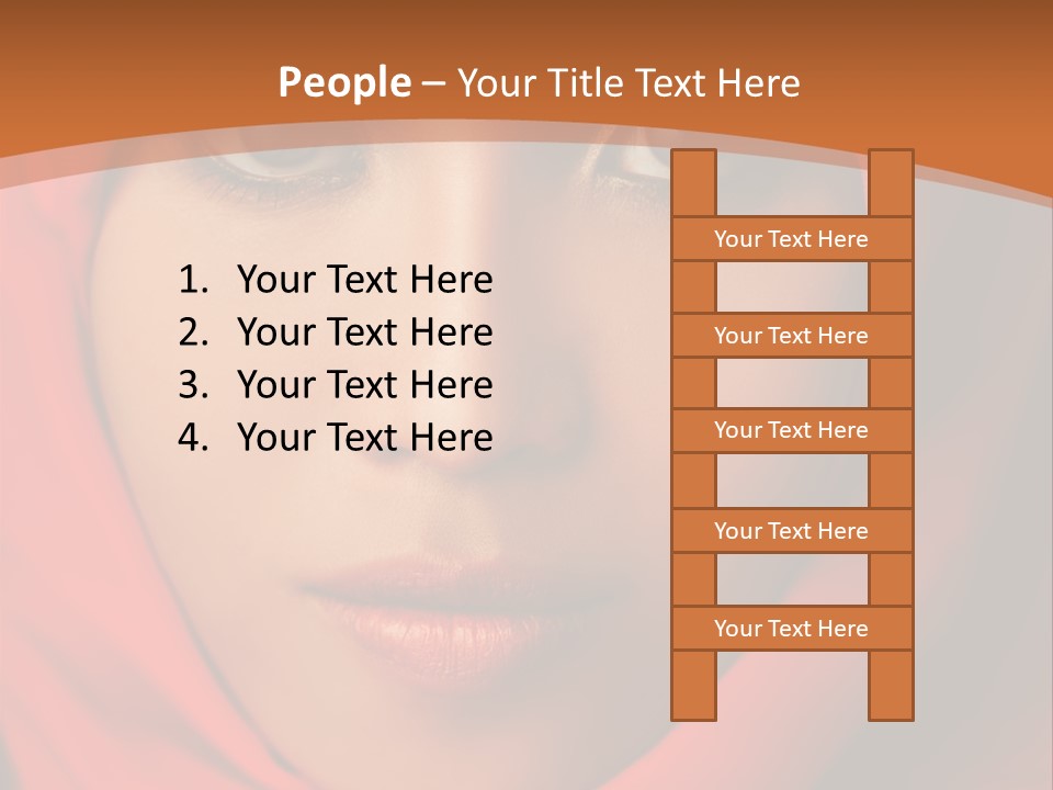 A Woman In A Red Hijab Powerpoint Presentation PowerPoint Template