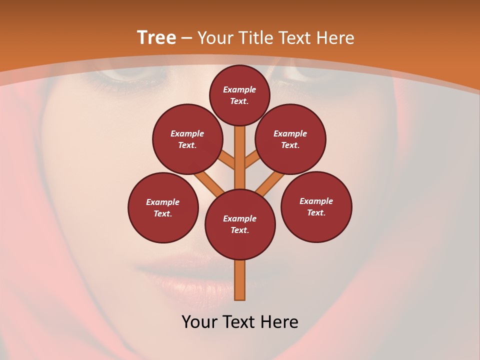 A Woman In A Red Hijab Powerpoint Presentation PowerPoint Template