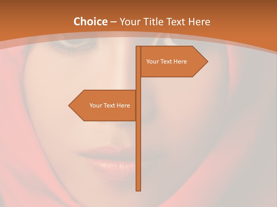 A Woman In A Red Hijab Powerpoint Presentation PowerPoint Template