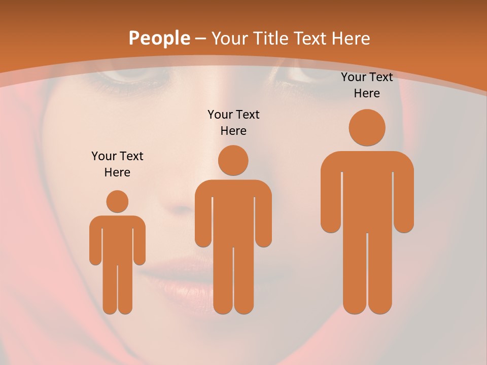 A Woman In A Red Hijab Powerpoint Presentation PowerPoint Template