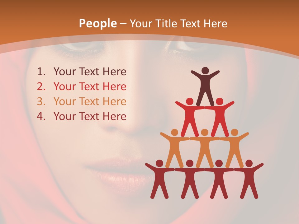 A Woman In A Red Hijab Powerpoint Presentation PowerPoint Template