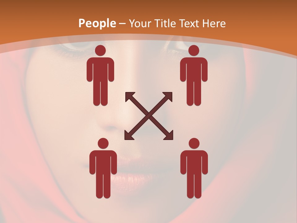 A Woman In A Red Hijab Powerpoint Presentation PowerPoint Template