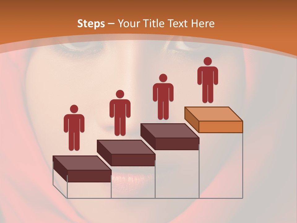 A Woman In A Red Hijab Powerpoint Presentation PowerPoint Template