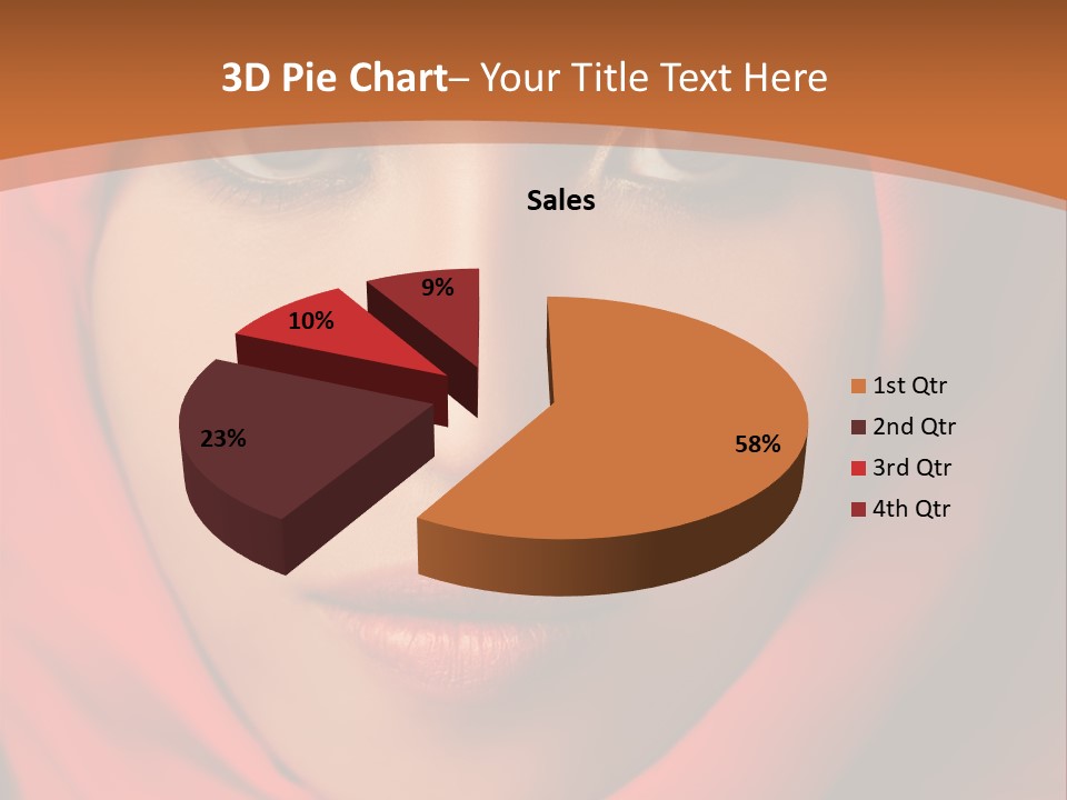 A Woman In A Red Hijab Powerpoint Presentation PowerPoint Template