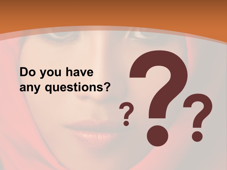 A Woman In A Red Hijab Powerpoint Presentation PowerPoint Template