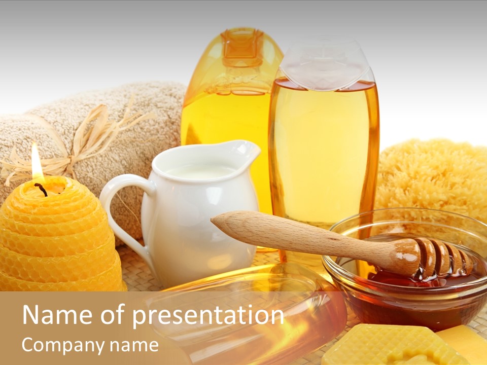 Care Natural Oils PowerPoint Template