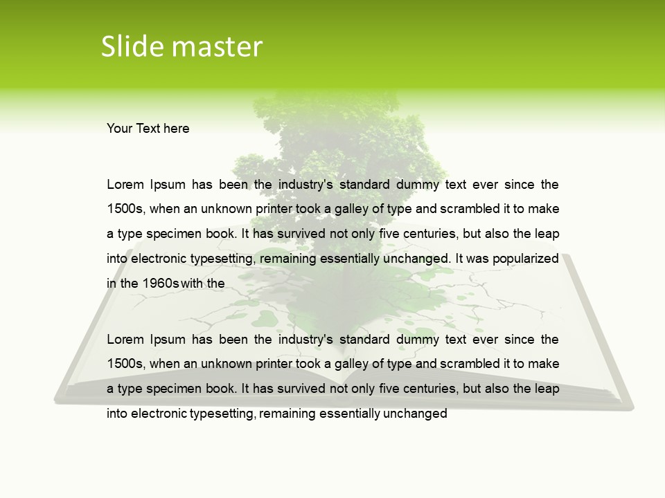 Cover Tree Literature PowerPoint Template