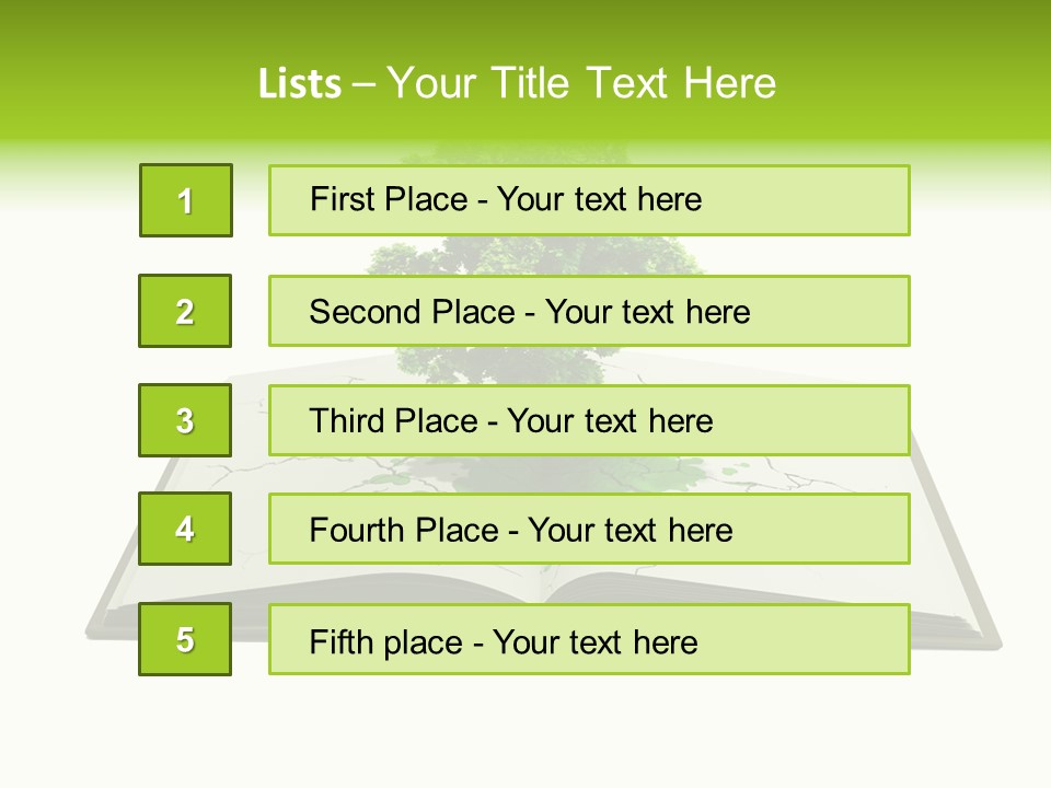 Cover Tree Literature PowerPoint Template
