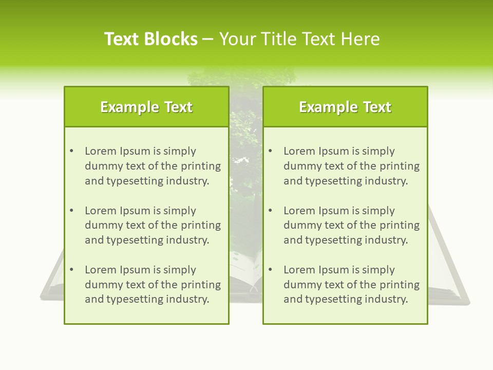 Cover Tree Literature PowerPoint Template