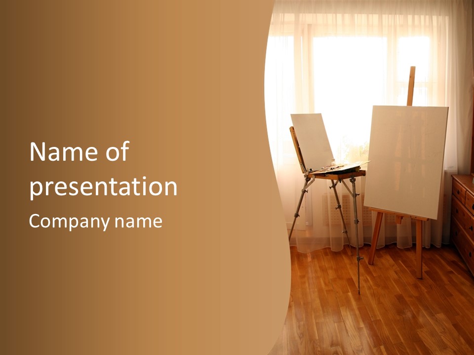 Accessory Wood Floor PowerPoint Template