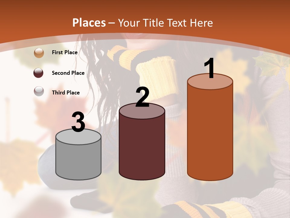 Isolated Seductive Lady PowerPoint Template