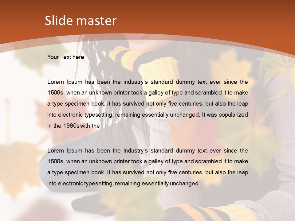 Isolated Seductive Lady PowerPoint Template