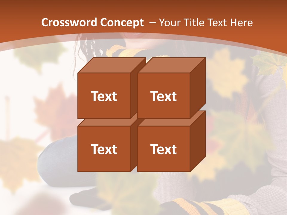 Isolated Seductive Lady PowerPoint Template